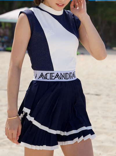 PLEATS TIERED SKIRT