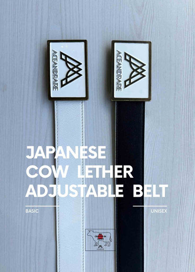 【UNISEX】JAPANESE COW LEATHER BELT/BLACK
