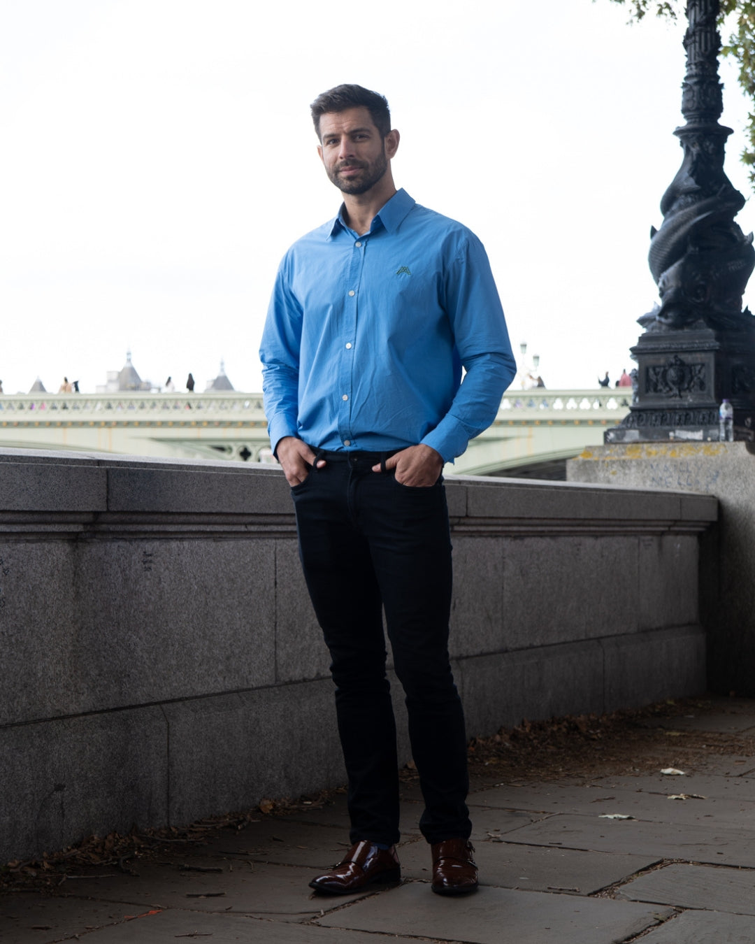 REGENT OXFORD SHIRT / RAINY BLUE