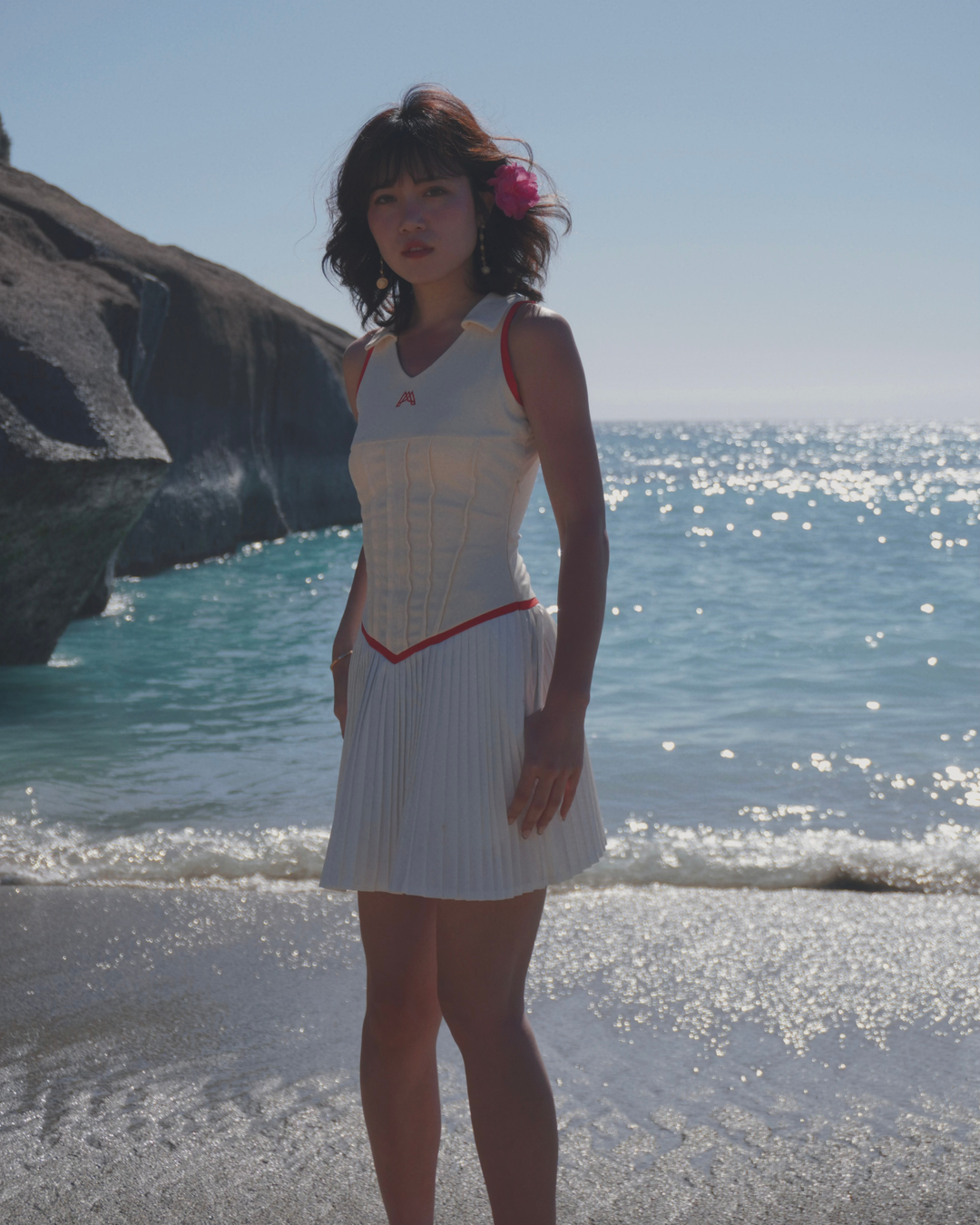 ACEANDRARE　PORTUGUESE FLAG コルセット ドレス PALMA CORSET PLEATED DRESS / SUNBLEACH – ACEANDRARE