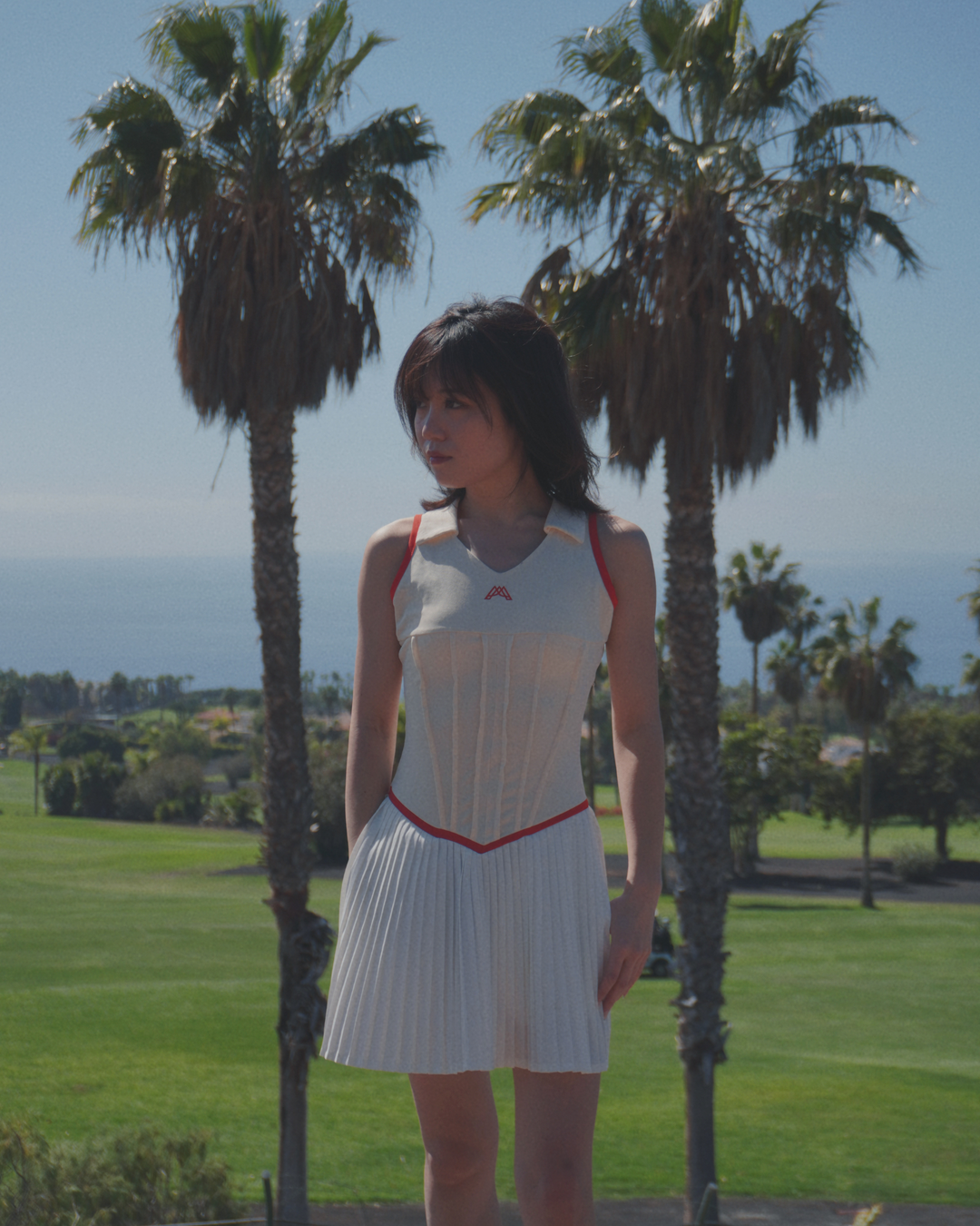 PALMA CORSET PLEATED DRESS / SUNBLEACH – ACEANDRARE