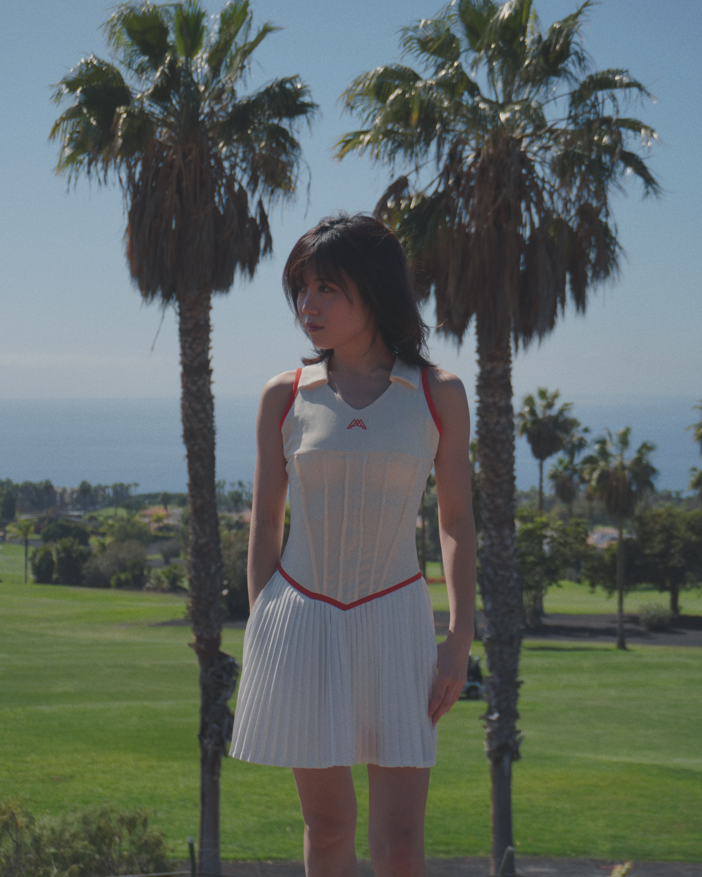 エースアンドレア　Palma Corset Pleated Dress　新品 PALMA CORSET PLEATED DRESS / SUNBLEACH – ACEANDRARE
