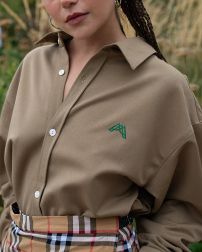 REGENT OXFORD SHIRT / TEA LATTE