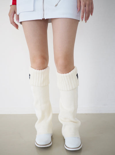 BOOTS CUT BLANKET LEG WARMER / WHITE