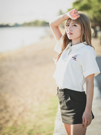 WHITE SANDS CROPPED SHIRT