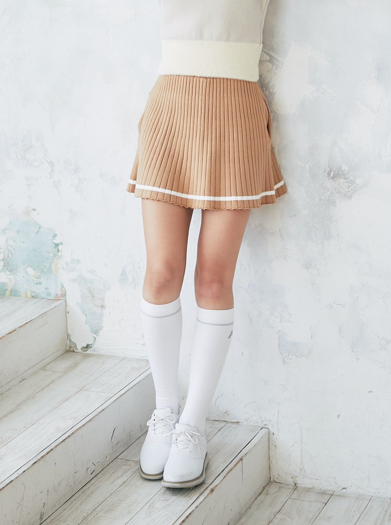 TRAPEZE LINE KNIT SKIRT