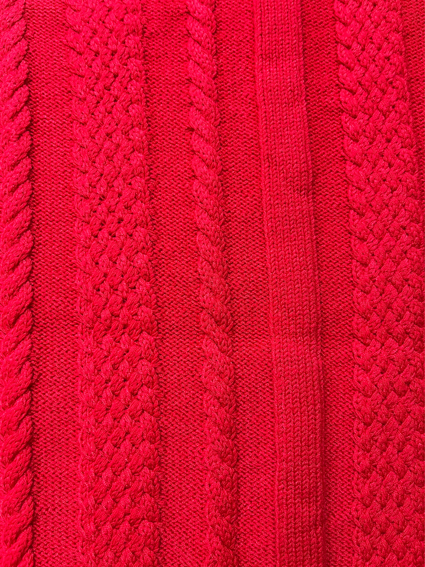 HIBISCUS-RED NOSLEEVE KNIT