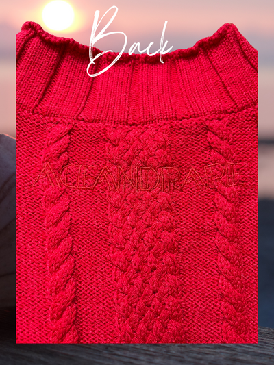 HIBISCUS-RED NOSLEEVE KNIT